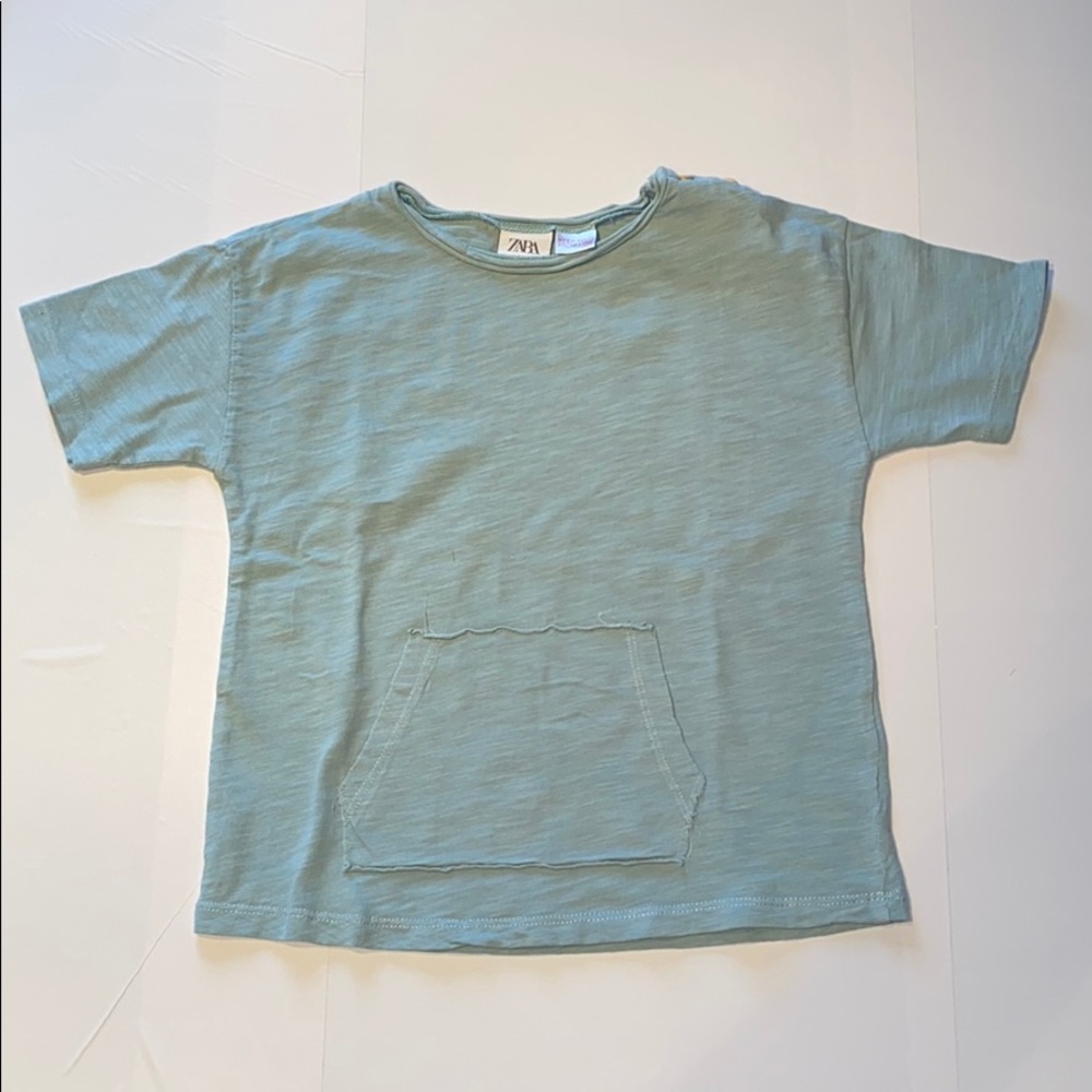 Pouch pocket shirt sky blue